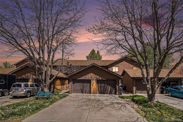 view of front of home featuring driveway and an attached garage