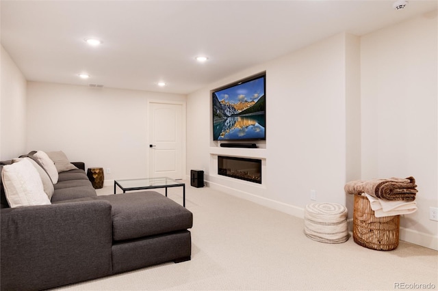 view of carpeted living room