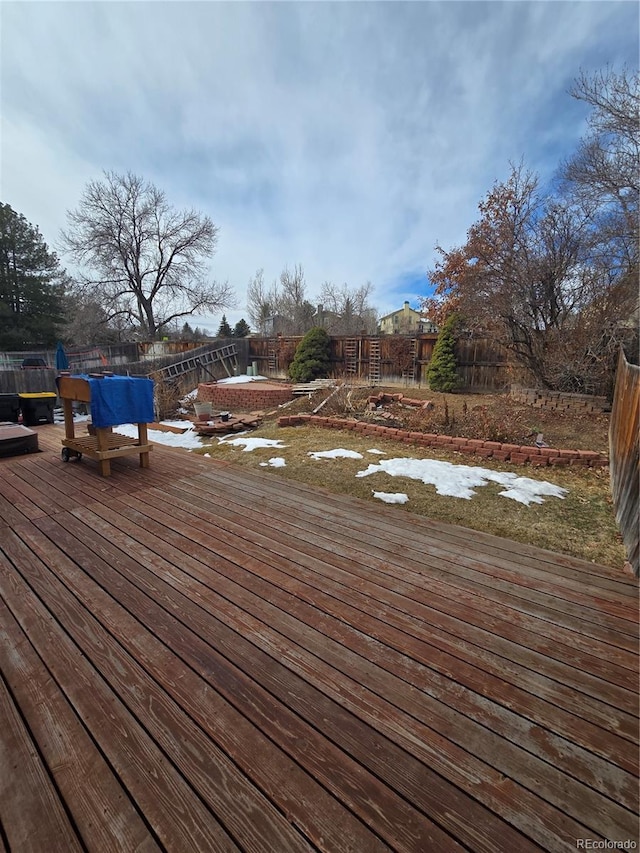 wooden deck with fence