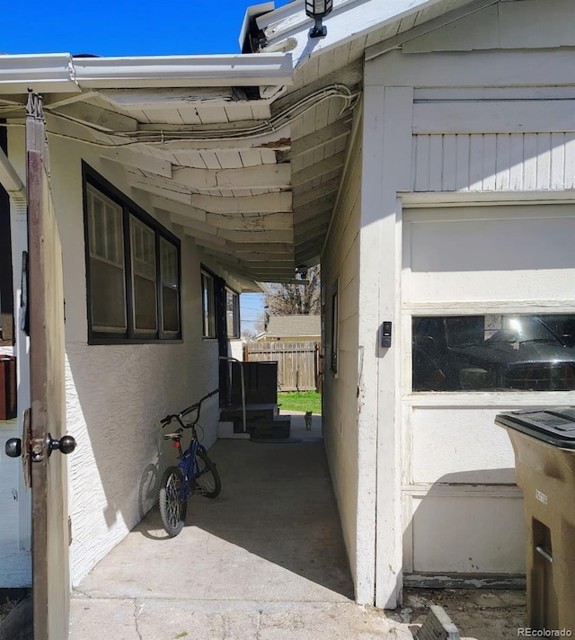 view of patio with fence