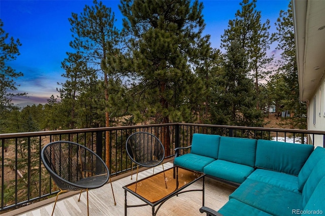 exterior space featuring an outdoor hangout area