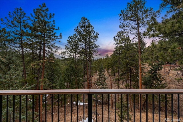 view of deck at dusk