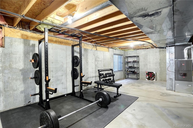 9682 Hemlock Ct, Highlands Ranch, CO 80130 - workout area with heating unit
