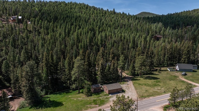 bird's eye view with a mountain view