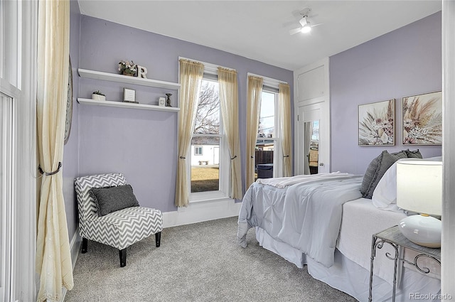 view of carpeted bedroom