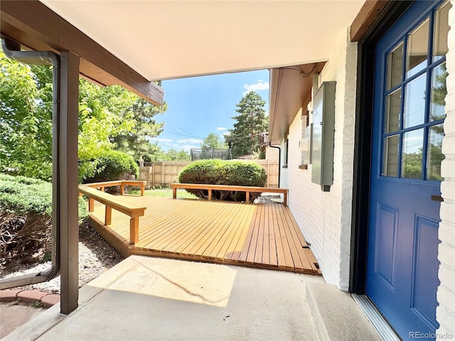 4192 S Vrain St, Denver, CO 80236 - wooden deck with electric panel