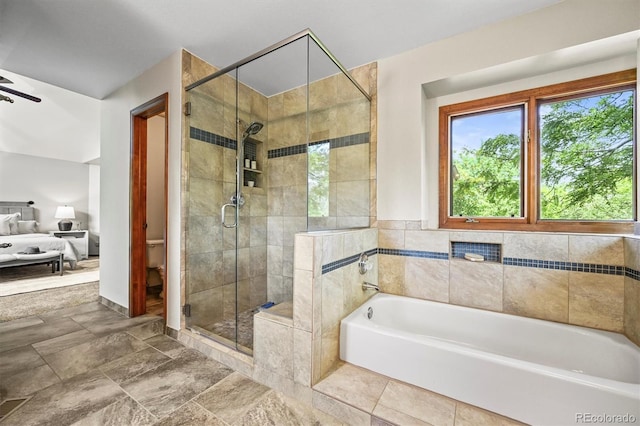 11072 Zephyr St, Broomfield, CO 80021 - ensuite bathroom with a bath, a stall shower, and toilet