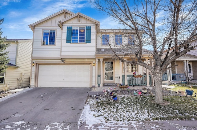 view of front of home featuring a garage