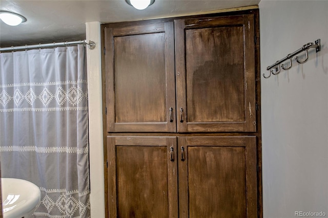 full bathroom featuring a shower with curtain