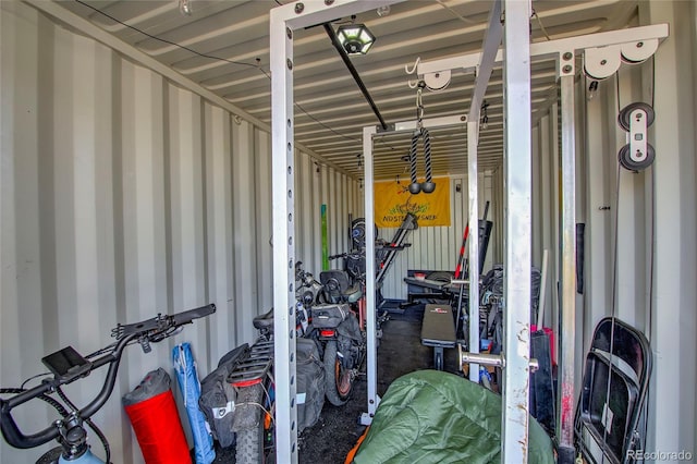 view of storage room