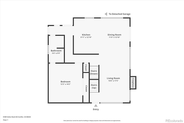 9189 Fallen Rock Rd, Conifer, CO 80433 - view of home floor plan