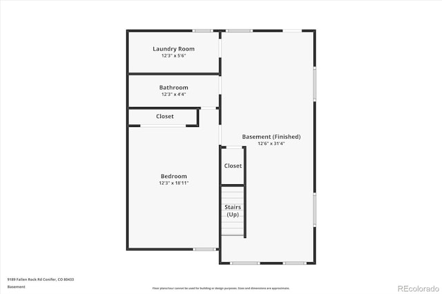 9189 Fallen Rock Rd, Conifer, CO 80433 - view of property floor plan