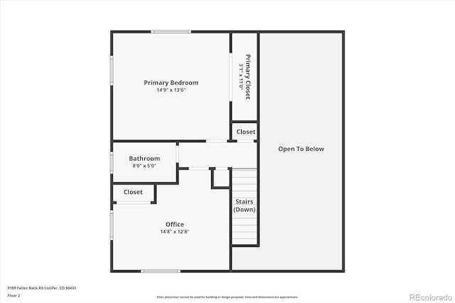 9189 Fallen Rock Rd, Conifer, CO 80433 - view of home floor plan