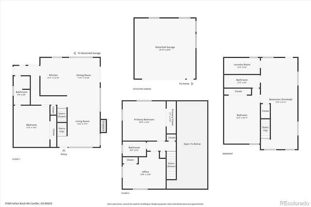 9189 Fallen Rock Rd, Conifer, CO 80433 - view of home floor plan