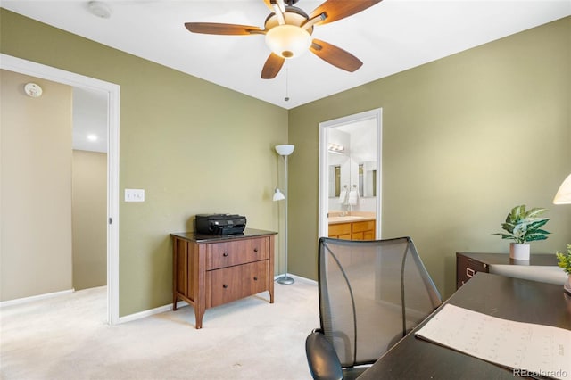 10262 Spotted Owl Ave, Highlands Ranch, CO 80129 - office space featuring ceiling fan and light colored carpet