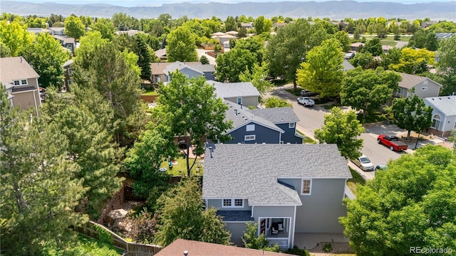 10262 Spotted Owl Ave, Highlands Ranch, CO 80129 - aerial perspective of suburban area featuring mountains