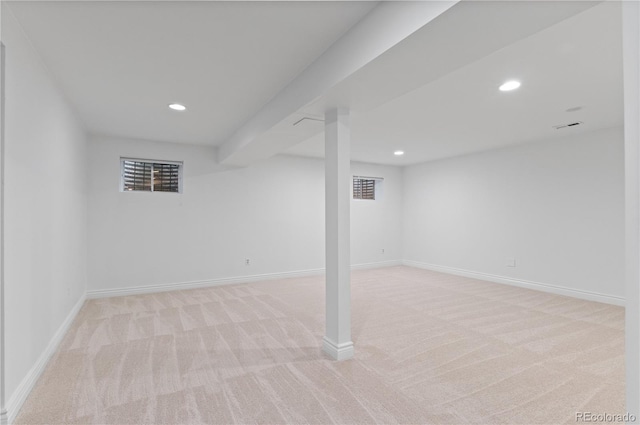 3871 E Euclid Ave, Centennial, CO 80121 - basement with light carpet and recessed lighting