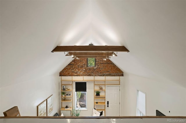 interior details featuring beamed ceiling