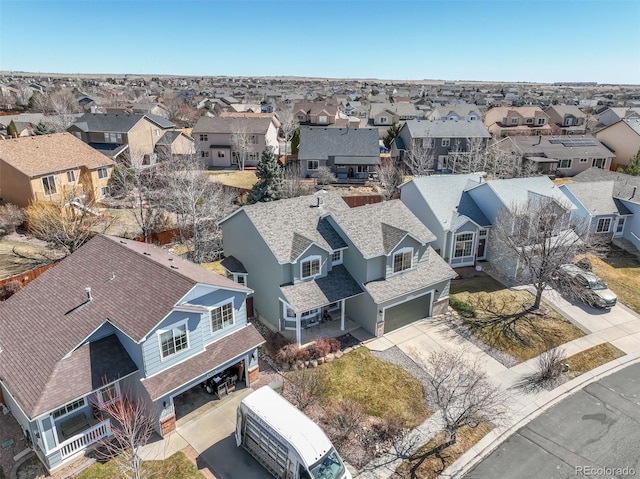 birds eye view of property featuring a residential view