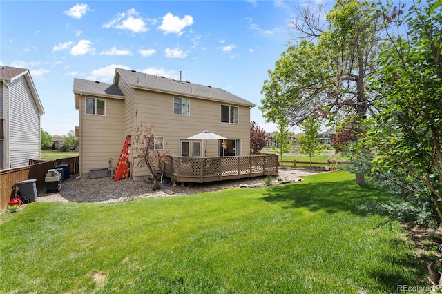 408 Sylvestor Trl, Highlands Ranch, CO 80129 - back of house featuring a wooden deck