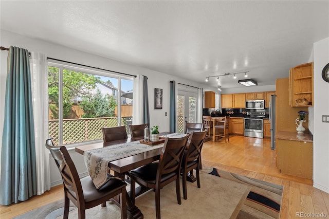 408 Sylvestor Trl, Highlands Ranch, CO 80129 - dining area with light wood-style floors