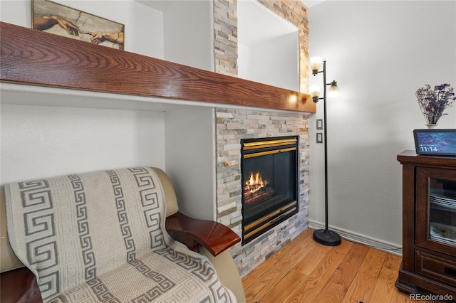 408 Sylvestor Trl, Highlands Ranch, CO 80129 - detailed view of a fireplace and wood finished floors