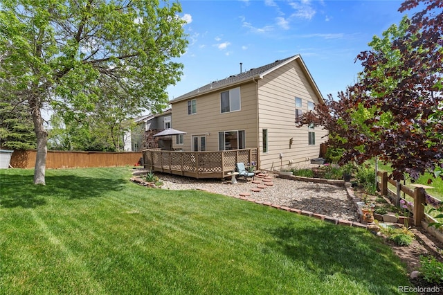 408 Sylvestor Trl, Highlands Ranch, CO 80129 - rear view of property featuring a wooden deck