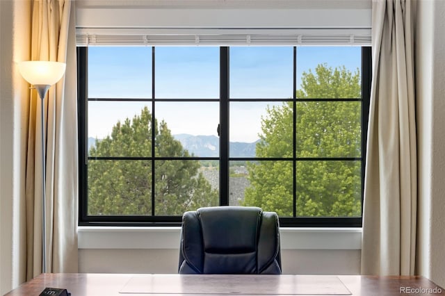 1311 Fletcher Dr, Erie, CO 80516 - home office with a mountain view and plenty of natural light