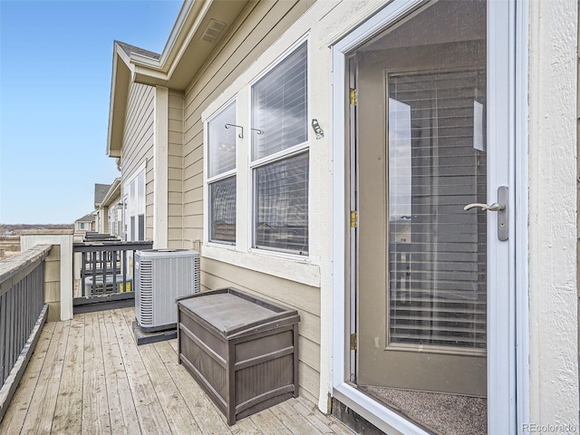 balcony with central AC