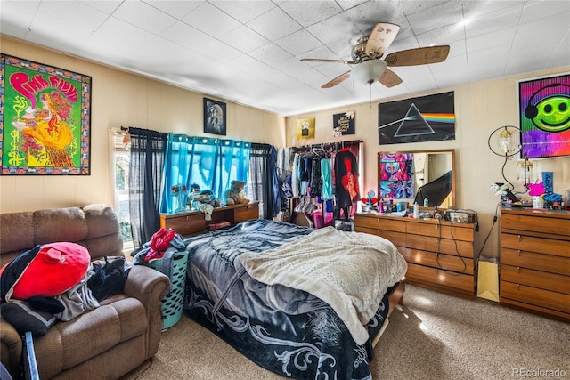 1437 Cypress St, Pueblo, CO 81004 - carpeted bedroom with a ceiling fan