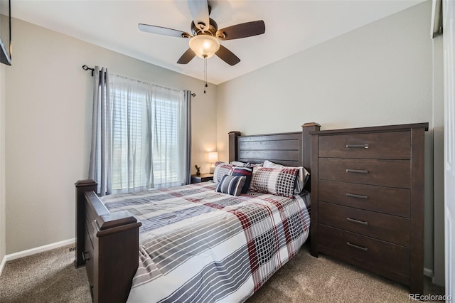 4708 Rock Pipit Ct, Highlands Ranch, CO 80126 - bedroom with carpet flooring, baseboards, and a ceiling fan