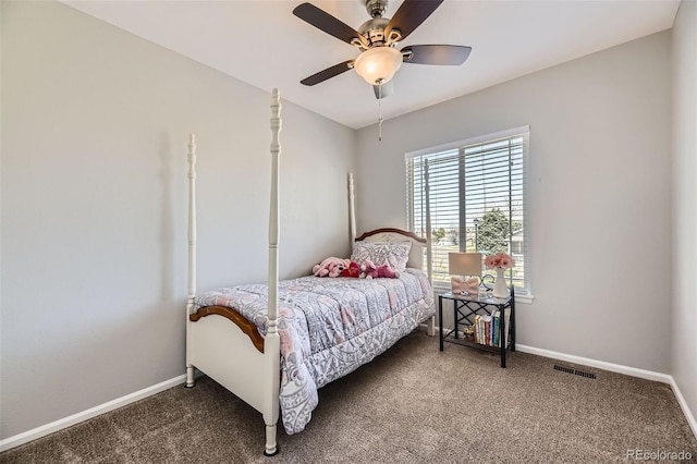 4708 Rock Pipit Ct, Highlands Ranch, CO 80126 - bedroom with carpet floors, baseboards, and a ceiling fan