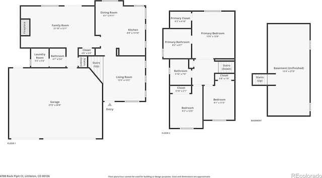 4708 Rock Pipit Ct, Highlands Ranch, CO 80126 - floor plan / room layout