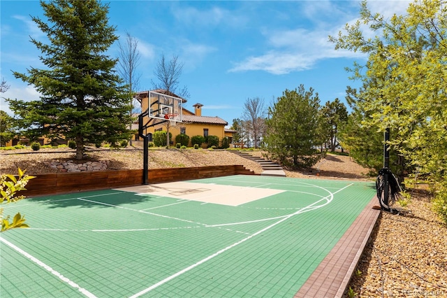 view of basketball court with community basketball court