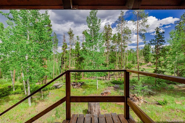 view of wooden deck