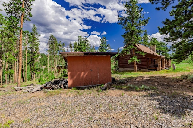 view of shed