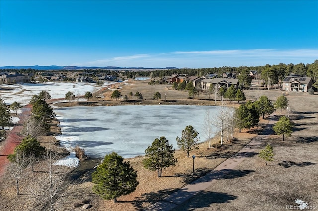 property view of water with a mountain view