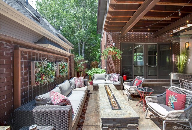 460 N Garfield St, Denver, CO 80206 - view of patio / terrace with french doors and an outdoor hangout area