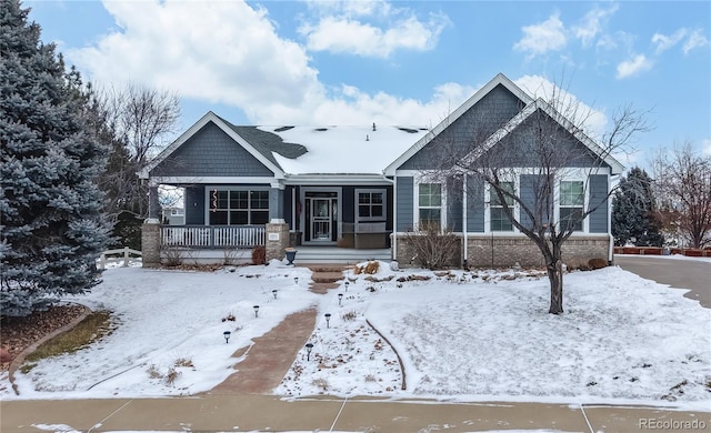 craftsman house featuring covered porch