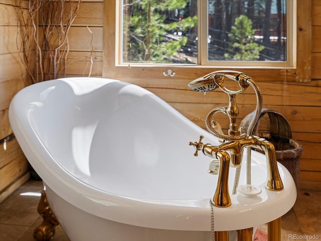 451 Harris Dr, Idaho Springs, CO 80452 - bathroom view of a freestanding bath and wooden walls