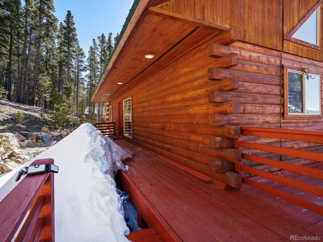 451 Harris Dr, Idaho Springs, CO 80452 - view of side of property featuring a deck and log siding