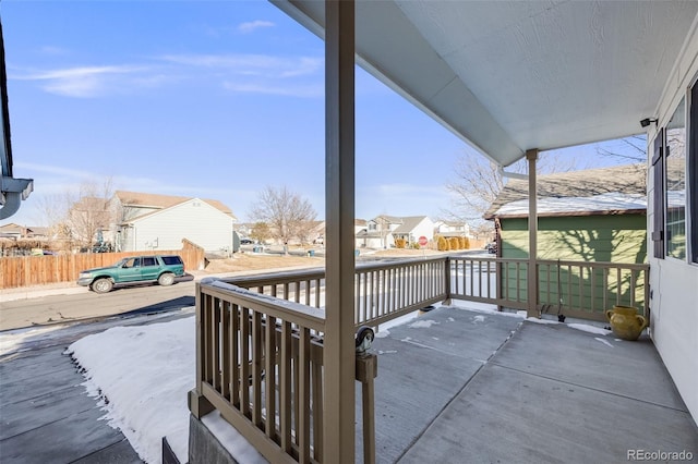 view of patio featuring a porch