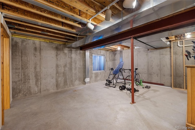 view of basement