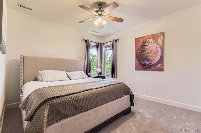 9470 S Silent Hills Dr, Lone Tree, CO 80124 - bedroom with baseboards, carpet floors, and a ceiling fan