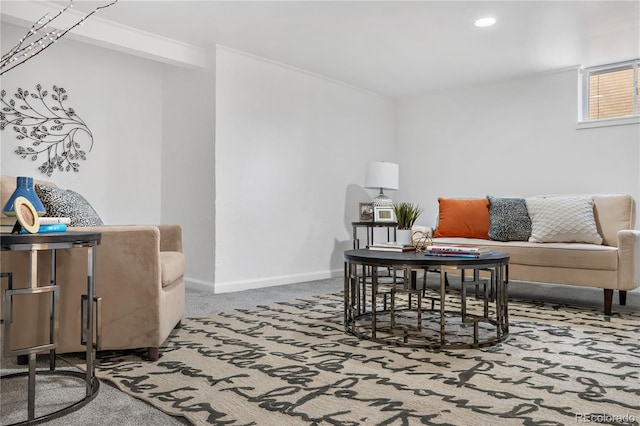 view of carpeted living room