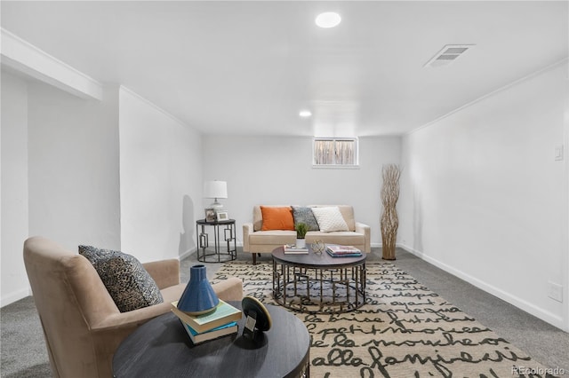 view of carpeted living room