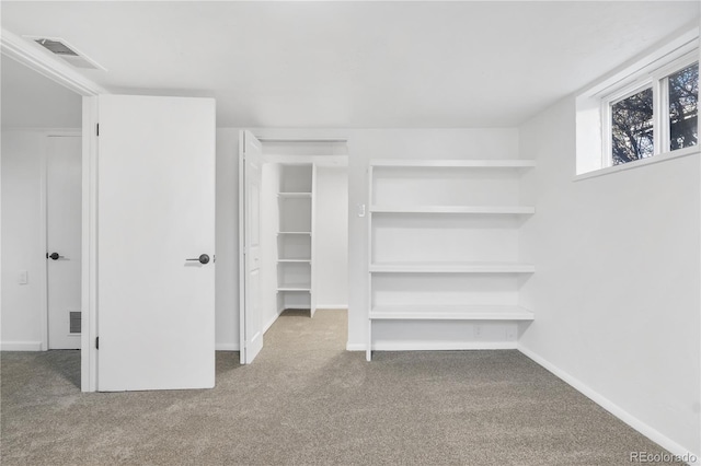 spacious closet with carpet flooring