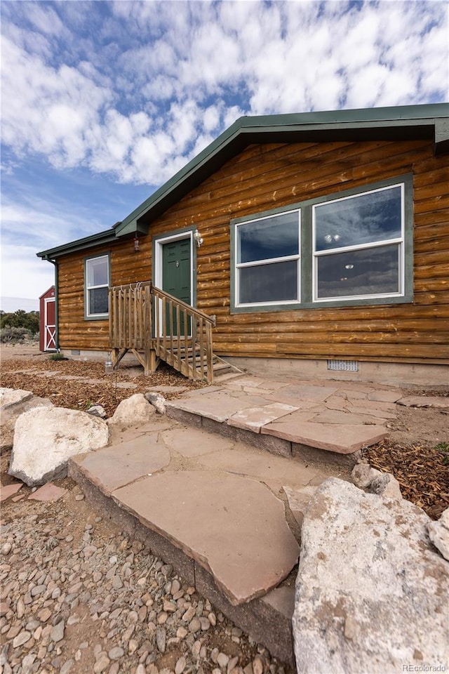3130 Elk Park Rd, San Luis, CO 81152 - view of front of house featuring crawl space