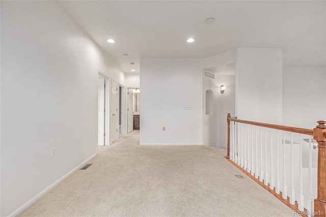 7777 E 23rd Ave Unit 1406, Denver, CO 80238 - hallway with light colored carpet, recessed lighting, and baseboards