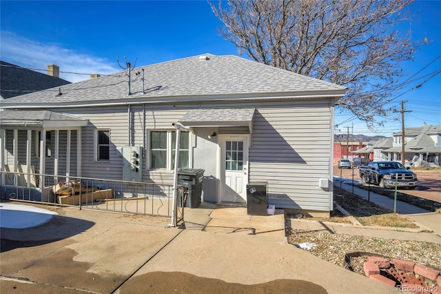 back of house with a patio area